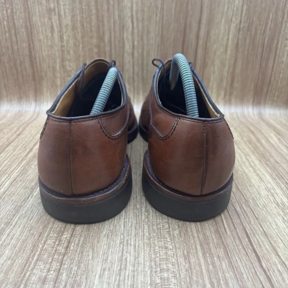 Allen Edmonds Stockbridge Brown Leather Split Toe Derbys  Mens Size 9.5 D #3754‎